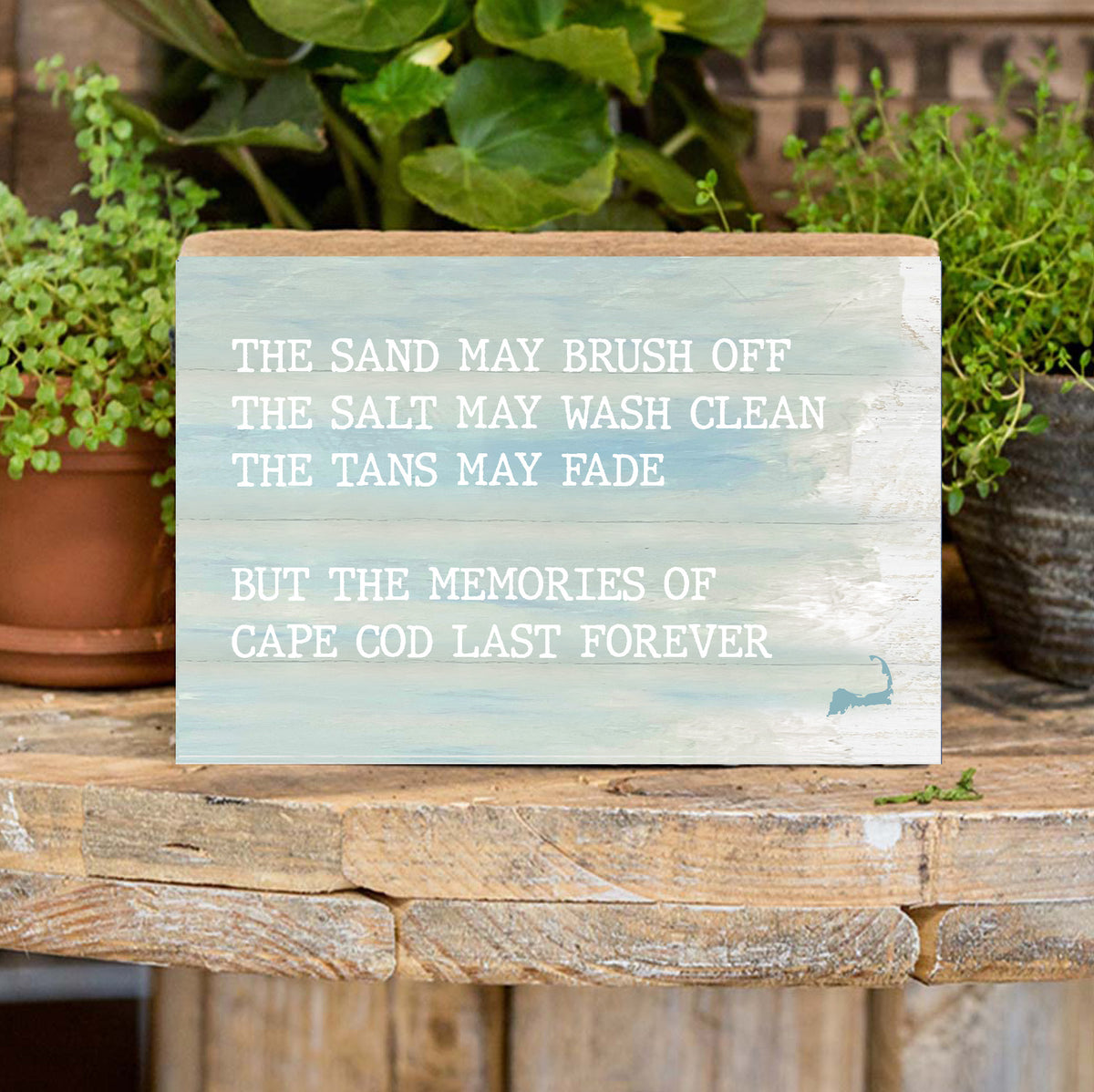 Memories Of Cape Cod Decorative Wooden Block