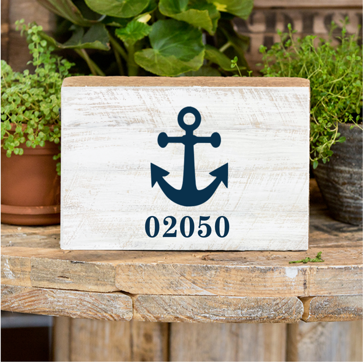 Personalized Anchor Decorative Wooden Block