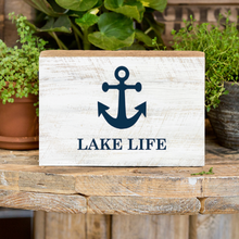 Load image into Gallery viewer, Personalized Anchor Decorative Wooden Block

