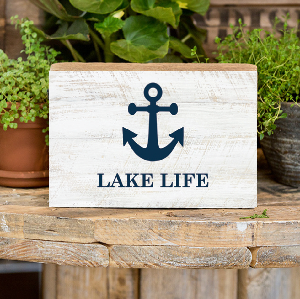 Personalized Anchor Decorative Wooden Block