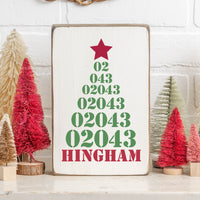 Personalized Zip Code Tree Decorative Wooden Block