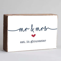 Personalized Mr & Mrs Decorative Wooden Block