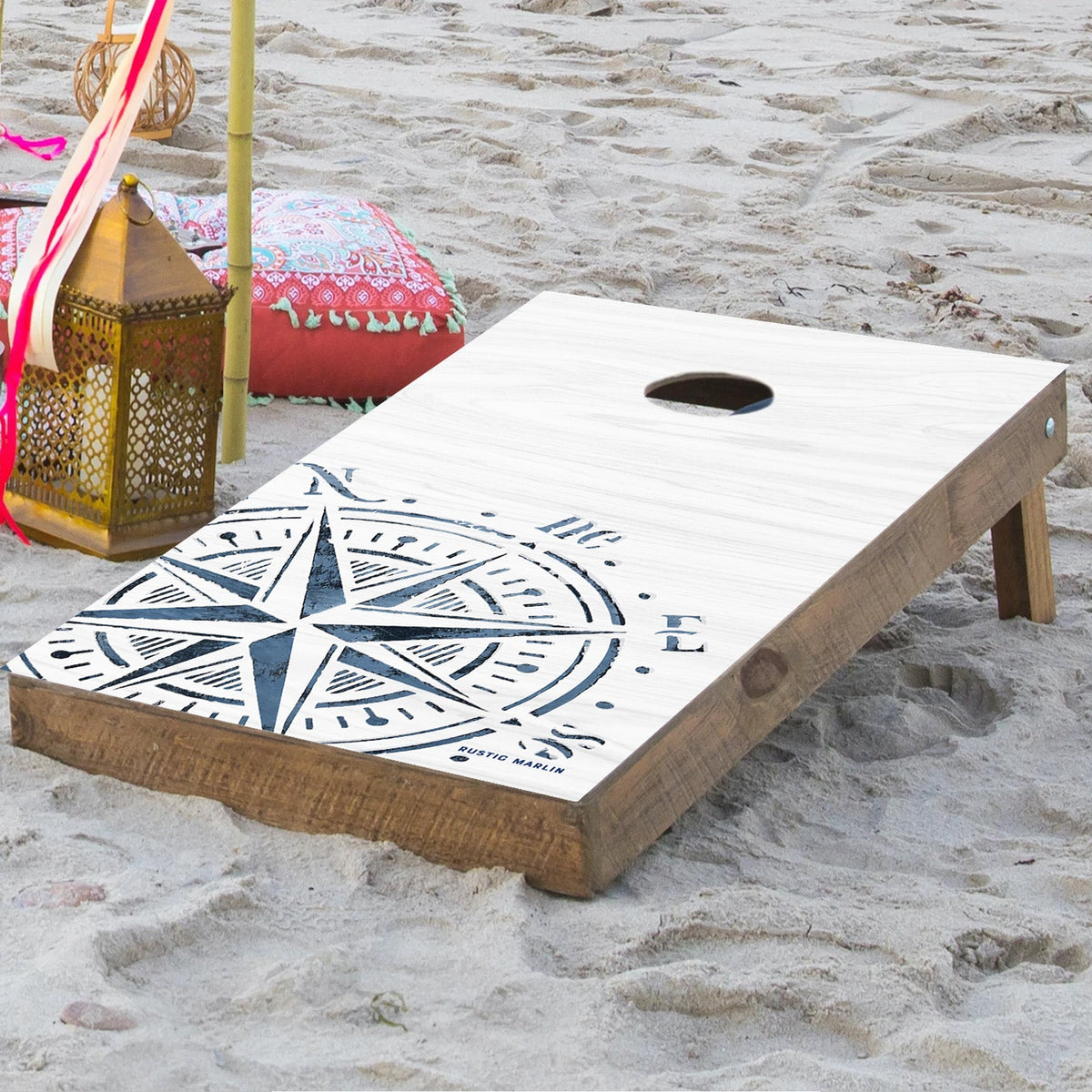 Cropped Compass Cornhole Game Set