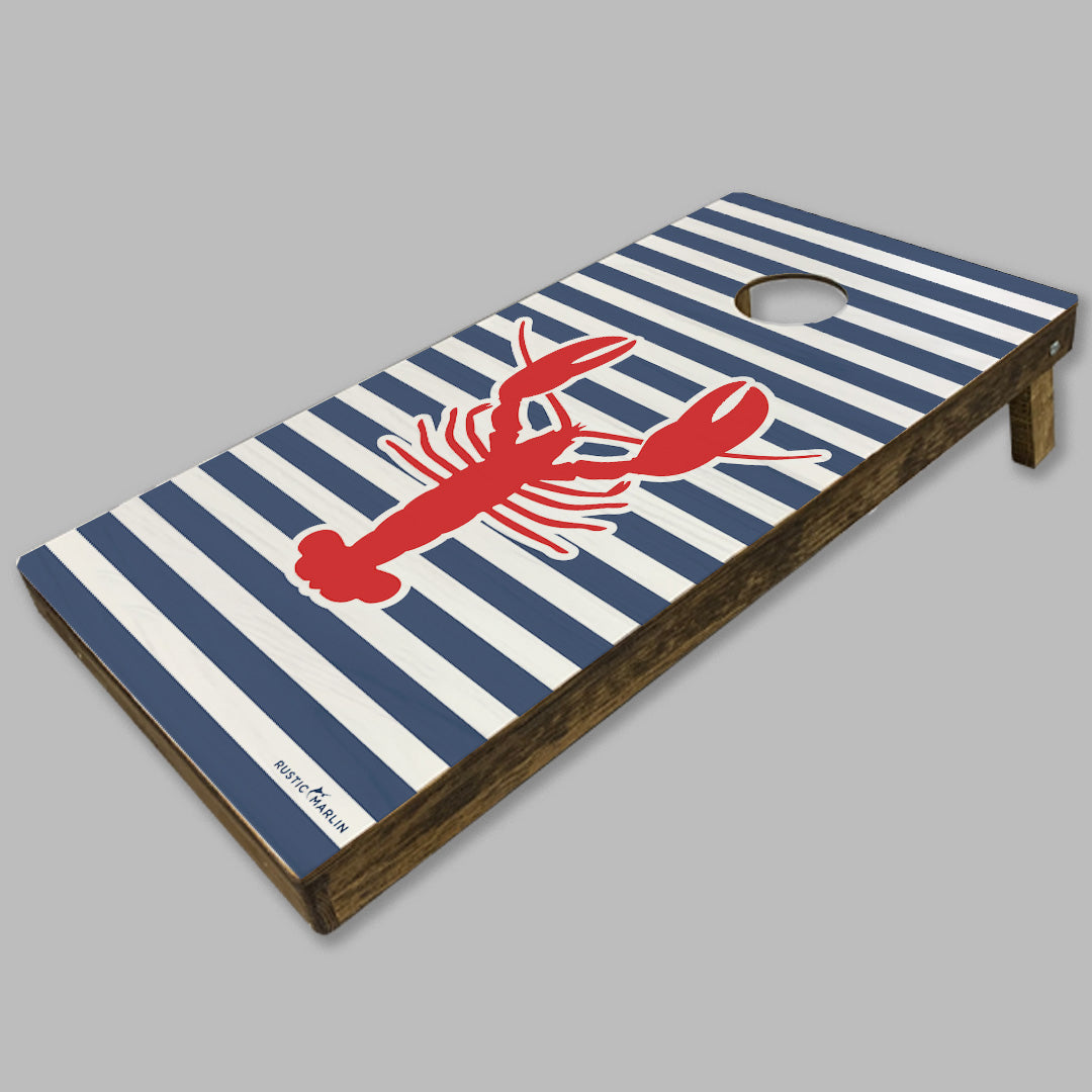 Lobster Stripe Cornhole Set