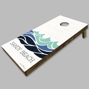 Personalized Waves Cornhole Set