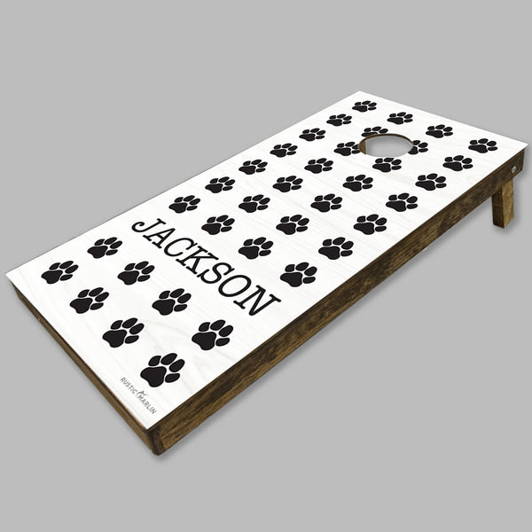 Personalized Paw Prints Cornhole Set