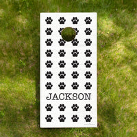 Personalized Paw Prints Cornhole Set