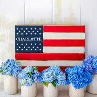 Personalized Classic Wooden American Flag