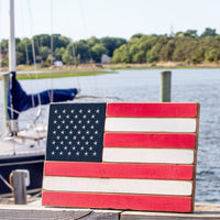 Starfish Wooden American Flag