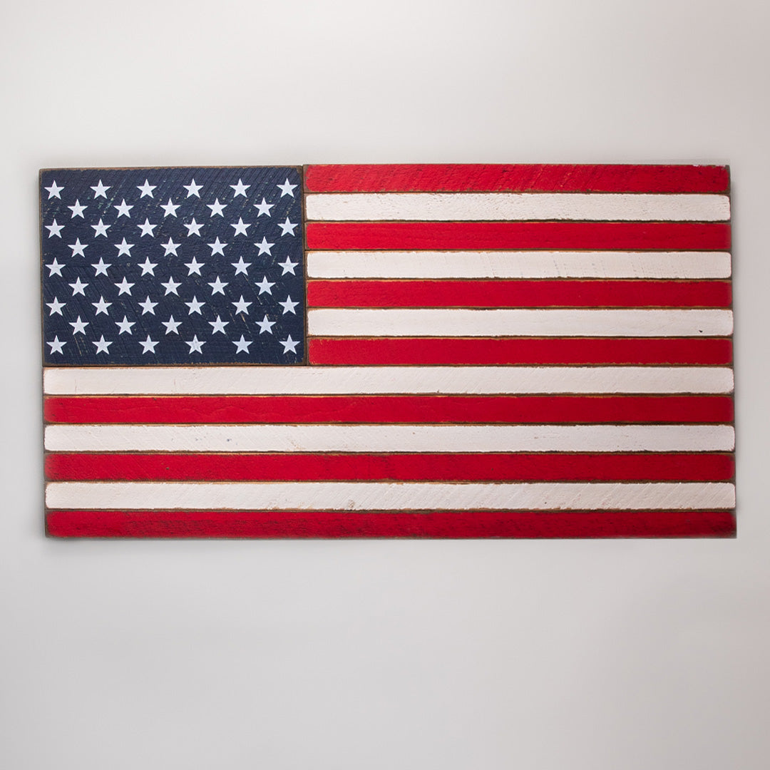 Classic Wooden American Flag