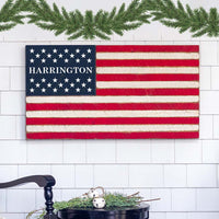 Personalized Classic Wooden American Flag