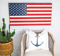 Classic Wooden American Flag