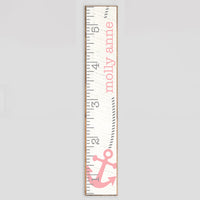 Personalized Pink Anchor Growth Chart