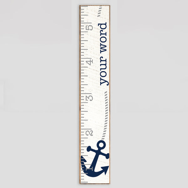 Personalized Navy Anchor Growth Chart