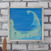 Cape Cod Chart Map 24” x 24” Wall Art