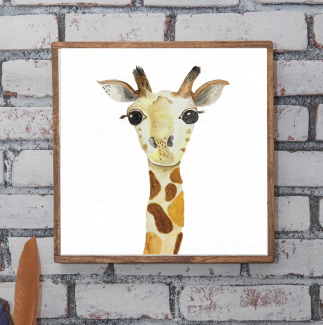 Giraffe 24” x 24” Wall Art