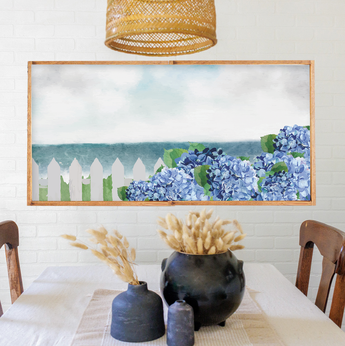 Hydrangea Dreams 24” x 48” Wall Art