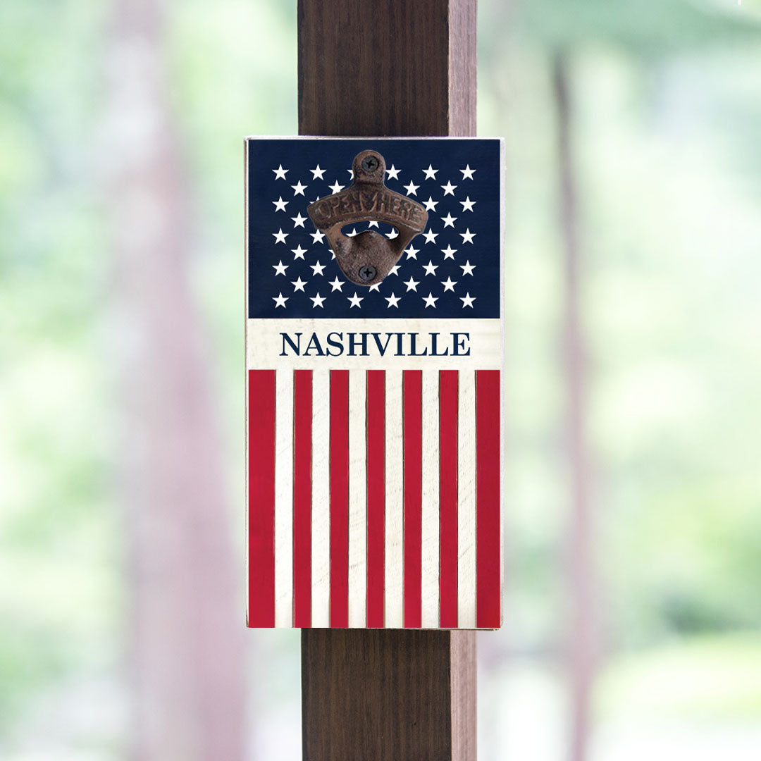 Personalized American Flag Bottle Opener