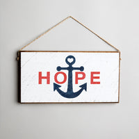 Hope Anchor Twine Hanging Sign