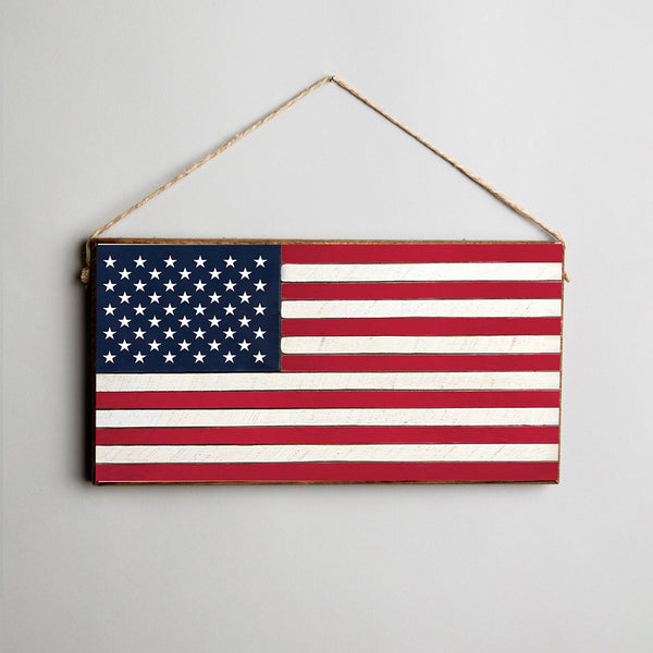 50 Stars Flag Twine Hanging Sign