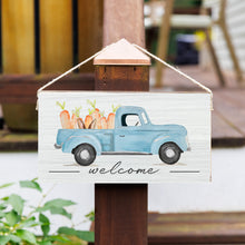 Load image into Gallery viewer, Easter Bunny Truck Twine Hanging Sign
