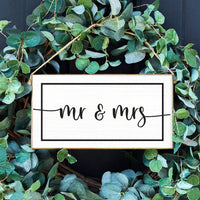 Mr & Mrs Twine Hanging Sign