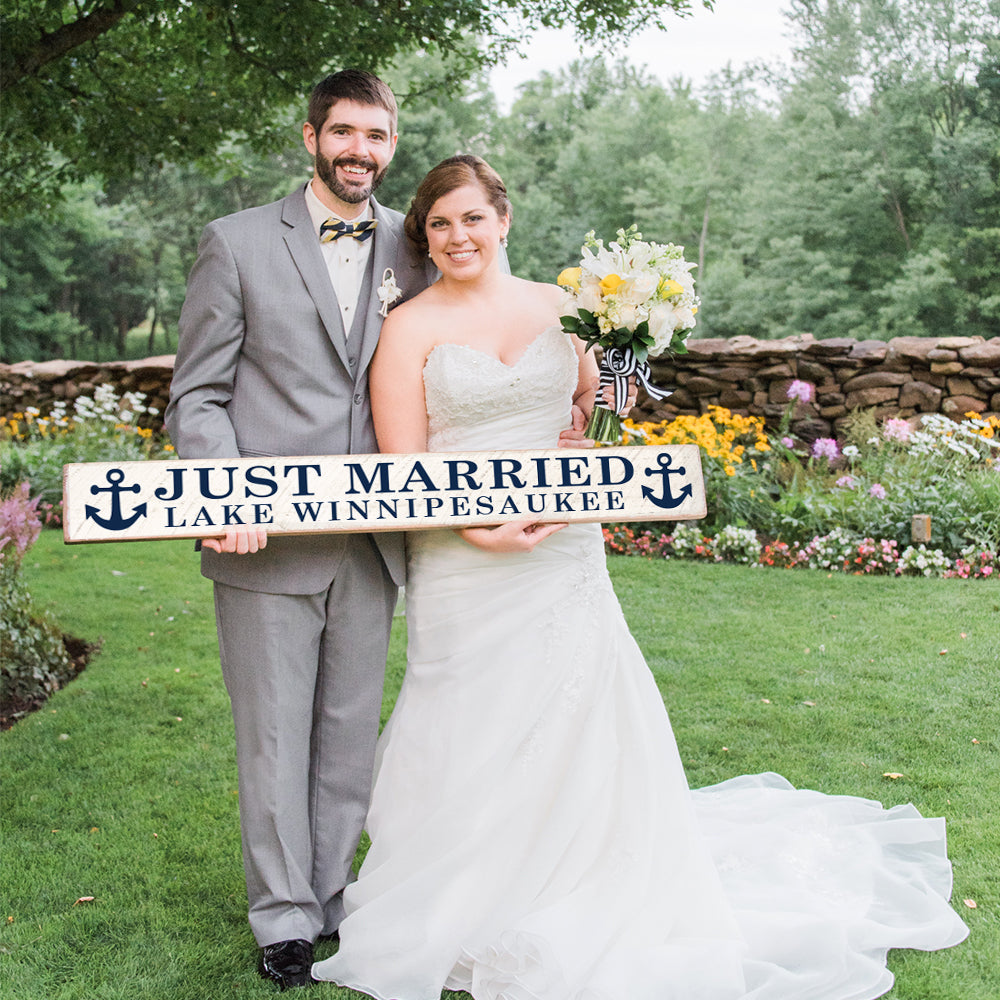 Personalized Just Married Barn Wood Sign