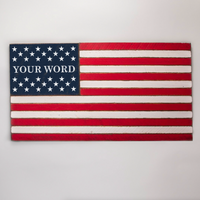 Personalized Classic Wooden American Flag