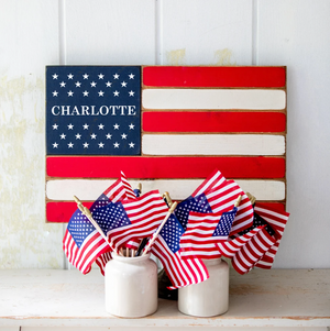 Personalized Classic Wooden American Flag