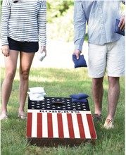 Load image into Gallery viewer, Personalized American Flag Cornhole Game Set
