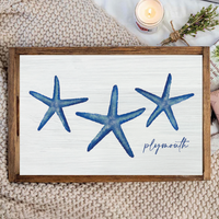 Personalized Starfish Wooden Serving Tray