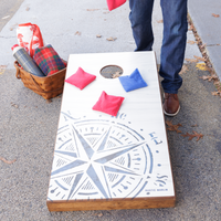 Cropped Compass Cornhole Game Set