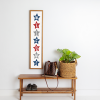 Welcome Stars Framed Barn Wood Sign