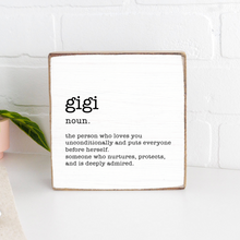 Load image into Gallery viewer, Gigi Definition Decorative Wooden Block
