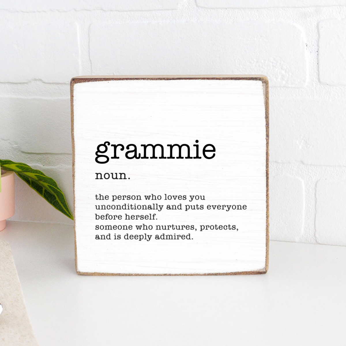 Grammie Definition Decorative Wooden Block