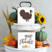 Give Thanks Decorative Wooden Block