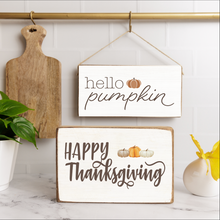 Load image into Gallery viewer, Happy Thanksgiving Decorative Wooden Block
