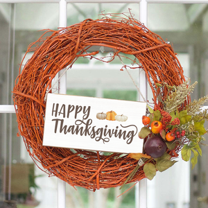 Happy Thanksgiving Twine Hanging Sign