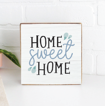Home Sweet Home Decorative Wooden Block