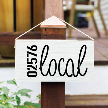 Personalized Local Zip Code Twine Hanging Sign