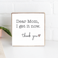 Dear Mom, Thank you Decorative Wooden Block