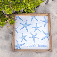 Personalized Scattered Starfish Wooden Serving Tray