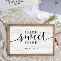 Personalized Home Sweet Home Wooden Serving Tray